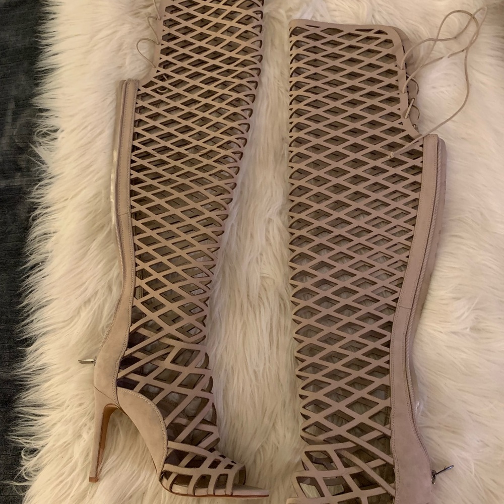 Netted heels- never worn